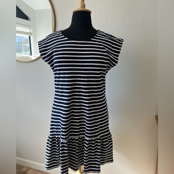 OLD NAVY navy striped drop waist flounce dress - Picture 1 of 4